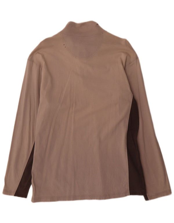 Champion Herre lynlås-hals Top Langærmet XL Beige Colourblock Bomuld