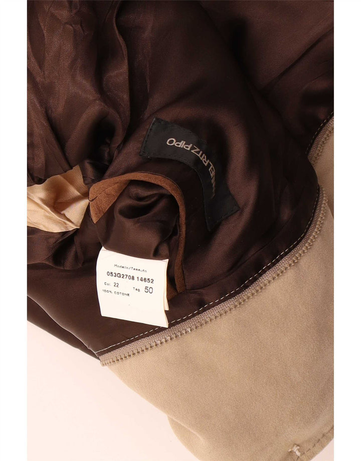 Manuel Ritz Pipo Herre Military 3 Button Blazer Jacket IT 50 Large Beige
