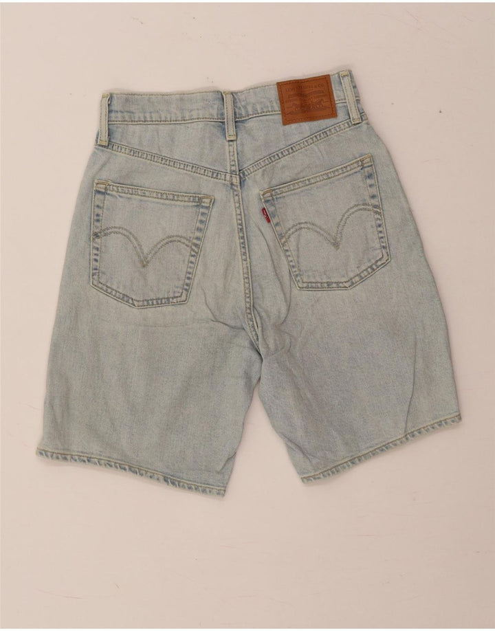Levi's Dame Ribcage Bermuda Denim Shorts W25 XS Blå Bomuld