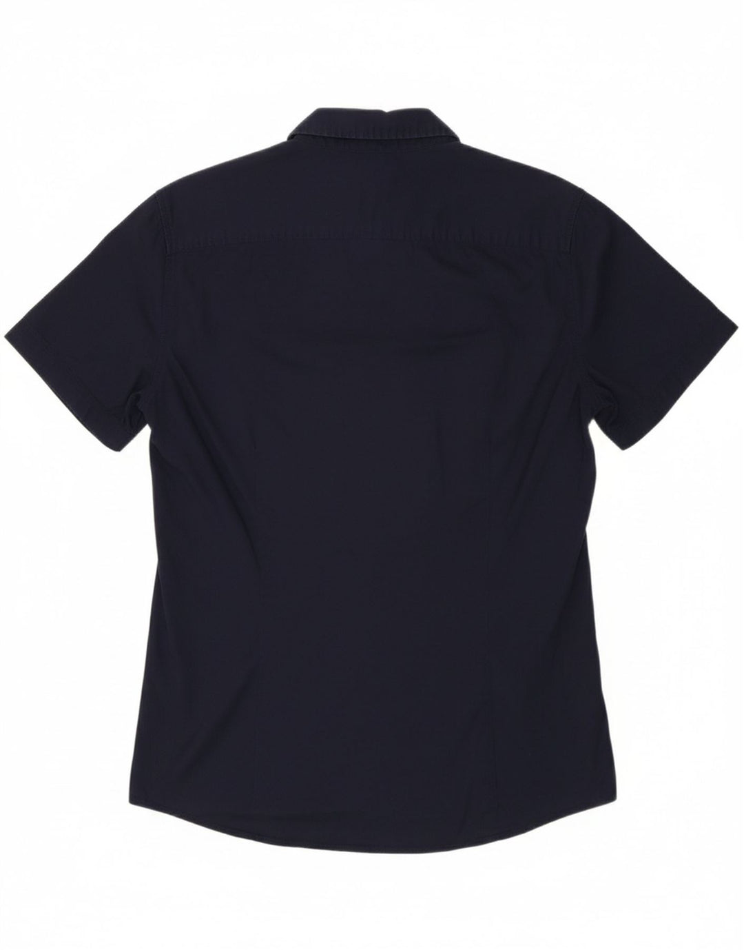 BENETTON Mens Short Sleeve Shirt Small Navy Blue