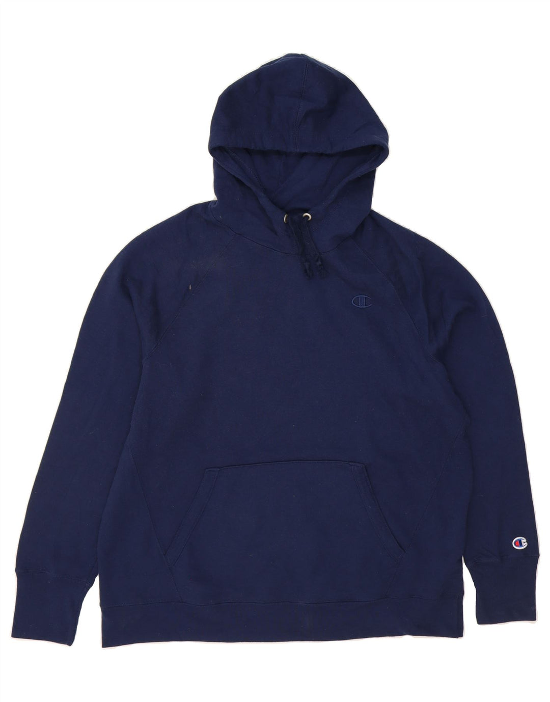 CHAMPION Mens Hoodie Jumper XL Navy Blue Polyester Vintage Champion and Second-Hand Champion from Messina Hembry 