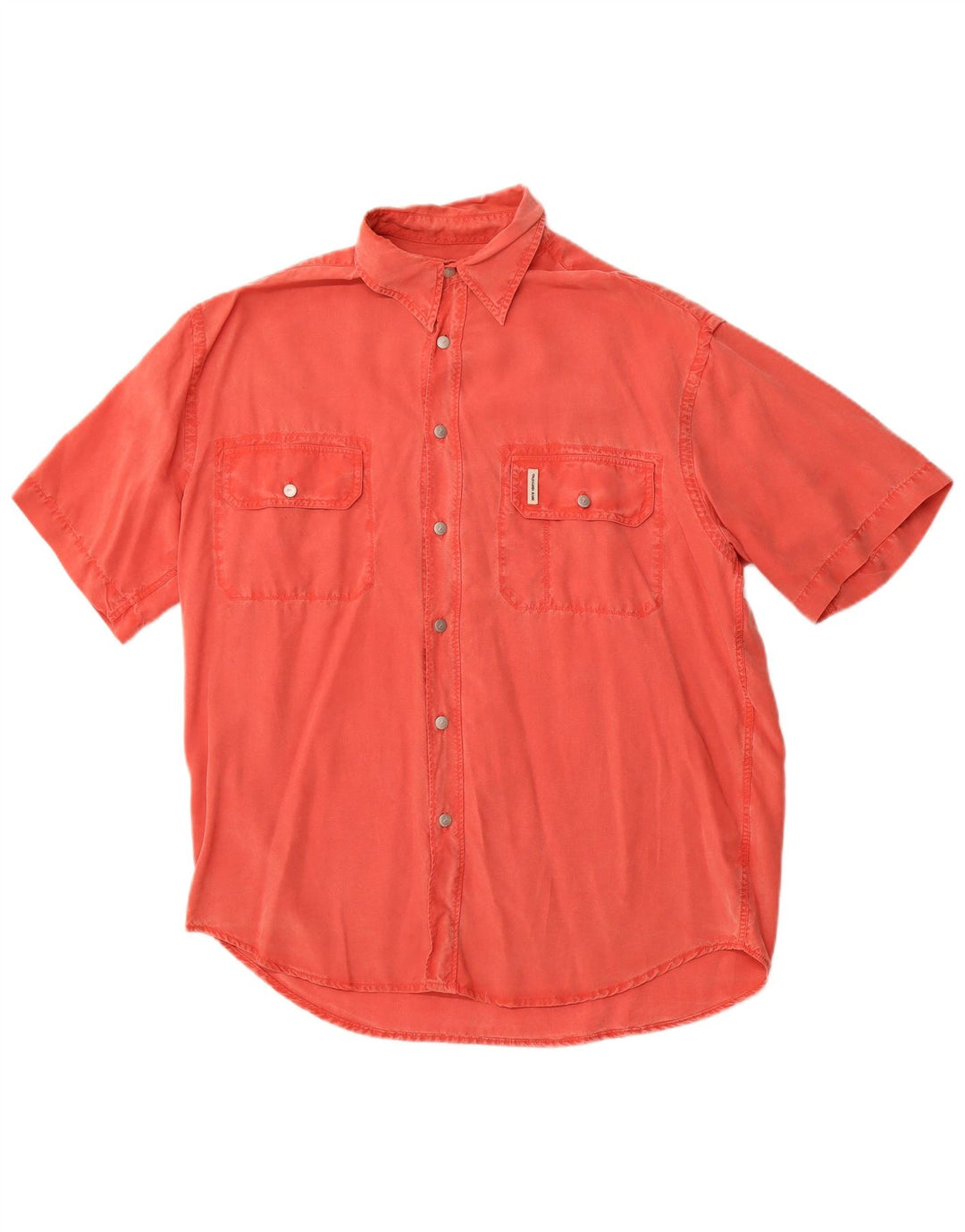 TRUSSARDI JEANS Kortærmet Herreskjorte Medium Rød Lyocell