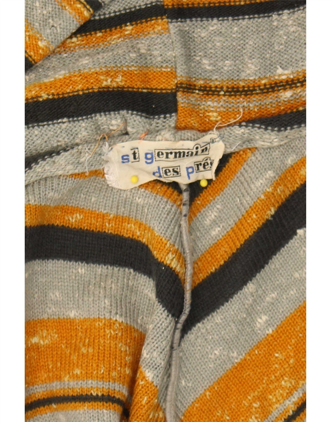 Vintage sweater med hætte til kvinder One Size flerfarvet stribet