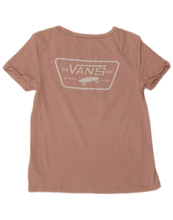 Vans Grafisk T-Shirt Top UK 6 XS Pink Bomuld