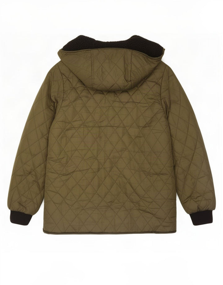 Zara Boys Hætte Liner Quiltet jakke 13-14 år Khaki Polyester