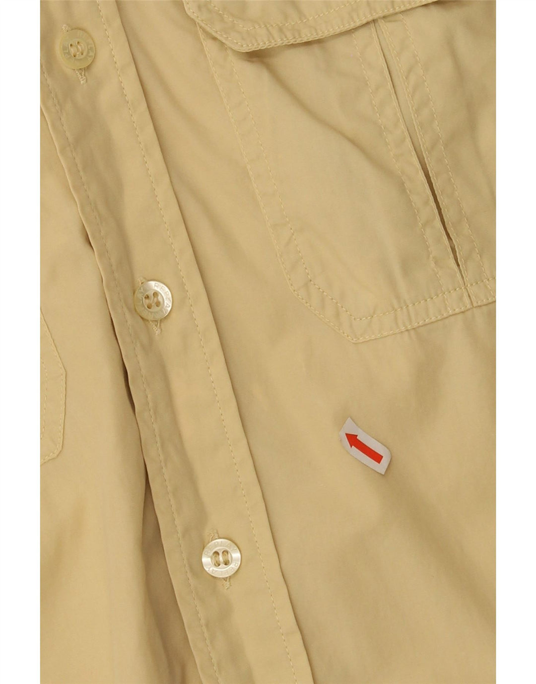 REPLAY Mens Shirt Medium Yellow Vintage Replay and Second-Hand Replay from Messina Hembry 