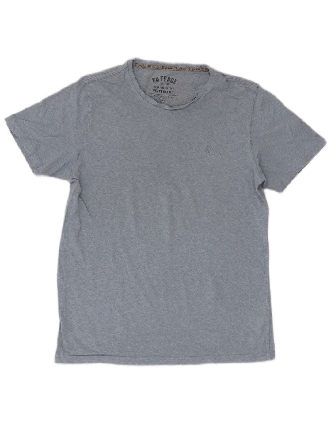FAT FACE Mens T-Shirt Top Medium Blue Cotton