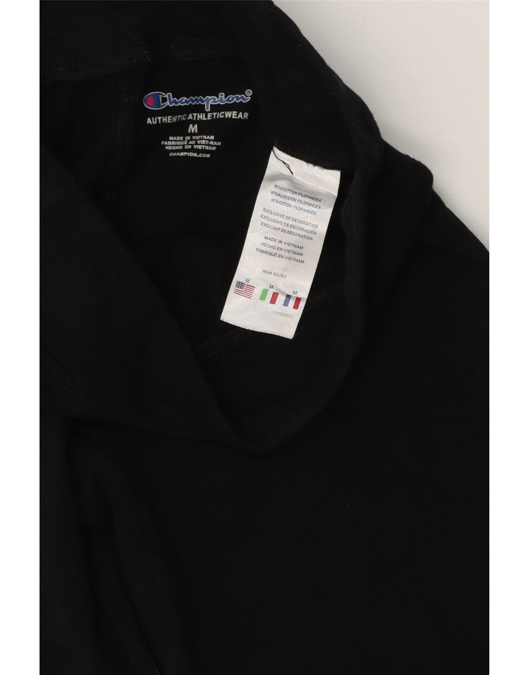 CHAMPION Piger Grafiske Leggings 9-10 år Medium Sort Bomuld