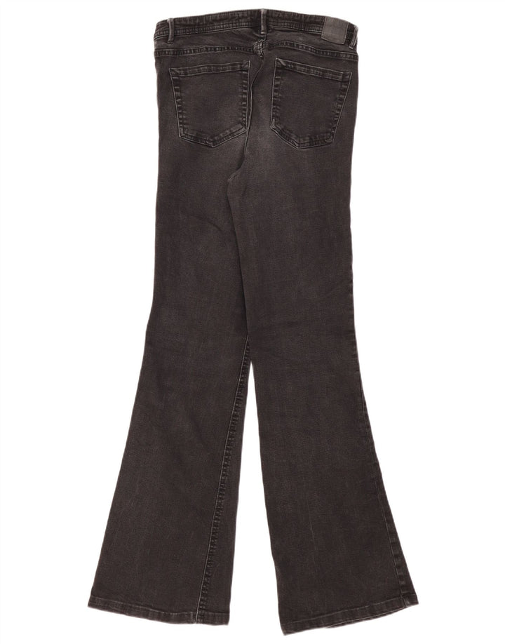 ZARA Dame Flared Jeans EU 38 Small W28 L29 Sort