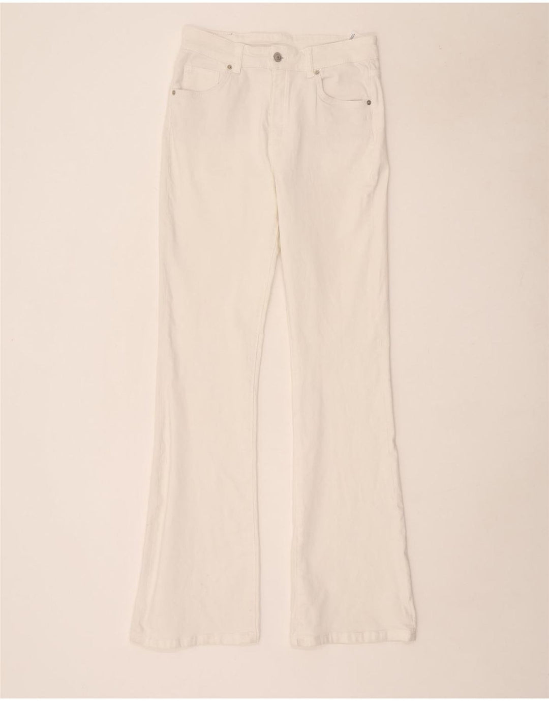 Massimo Dutti Dame Bootcut Jeans EU 40 Medium W30 L34 Hvid Bomuld