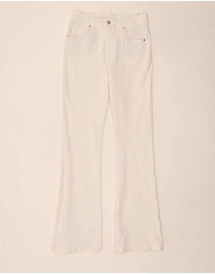 Massimo Dutti Dame Bootcut Jeans EU 40 Medium W30 L34 Hvid Bomuld