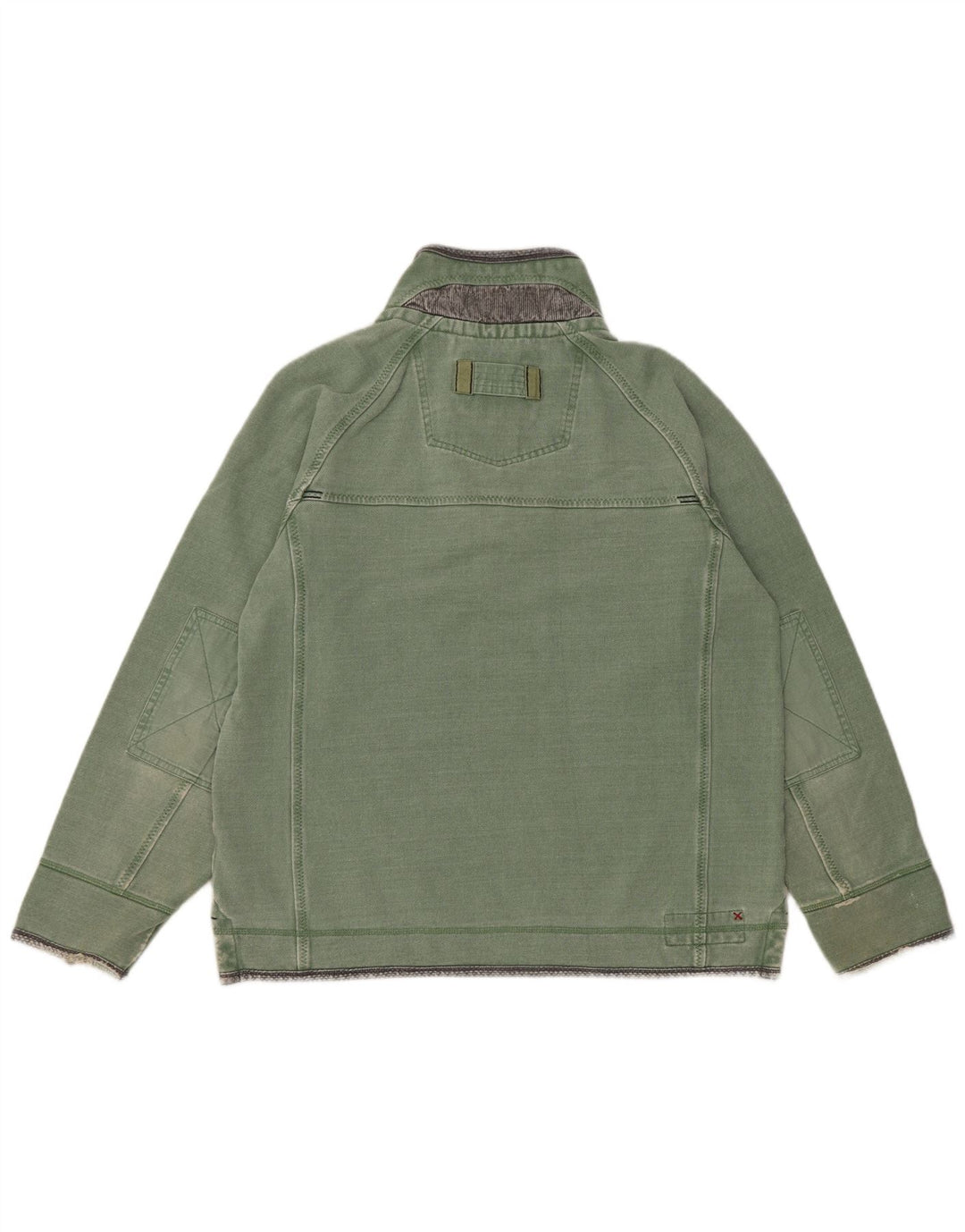 Fat Face Herre Zip Neck Sweatshirt Jumper Medium Grøn Bomuld
