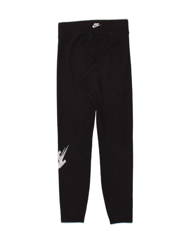 NIKE Womens Graphic Leggings UK 8 Small  Black Cotton Vintage Nike and Second-Hand Nike from Messina Hembry 