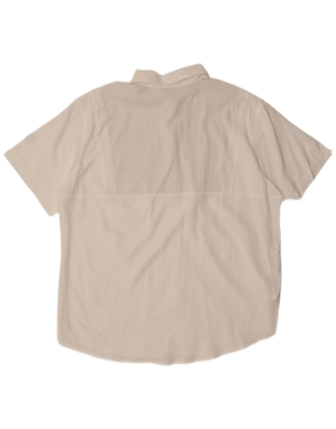 EDDIE BAUER Kortærmet Herreskjorte XL Hvid Polyester
