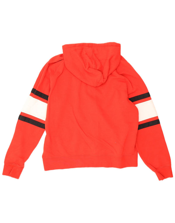 Nike hættetrøje med lynlås til mænd Large Red Colourblock Bomuld