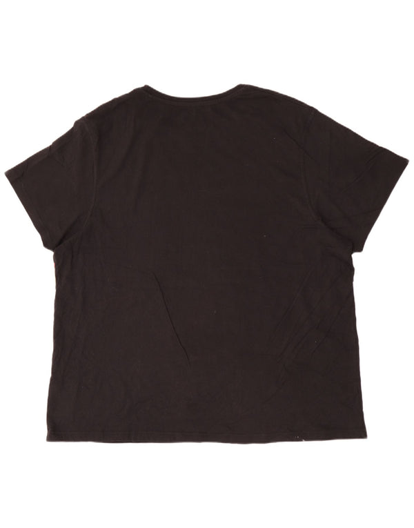Weird Fish Herre grafisk T-shirt top 3XL sort bomuld