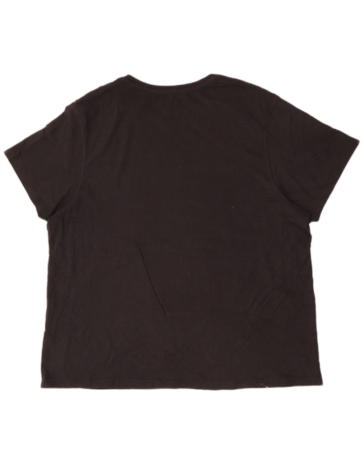Weird Fish Herre grafisk T-shirt top 3XL sort bomuld