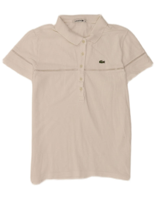 Lacoste Womens Regular Polo Shirt Størrelse 40 Medium White