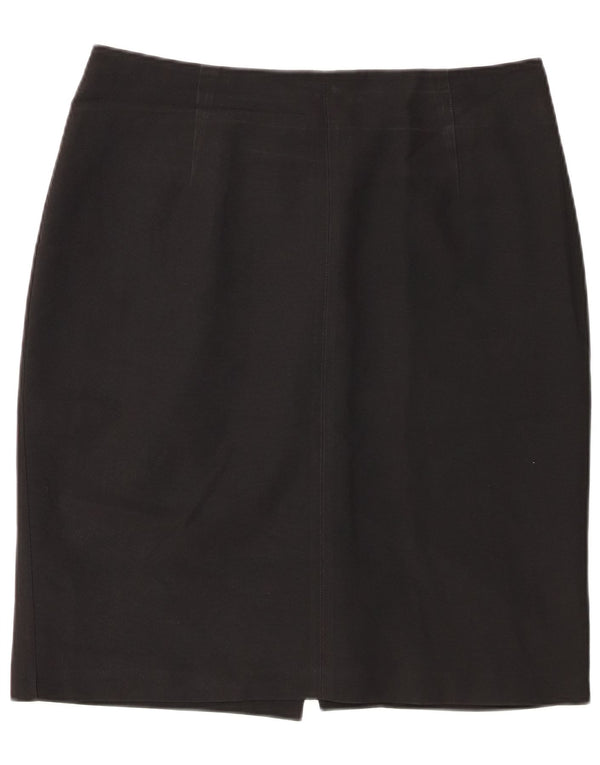 Marks & Spencer Pencil Nederdel til kvinder UK 18 XL W34 Sort Polyester