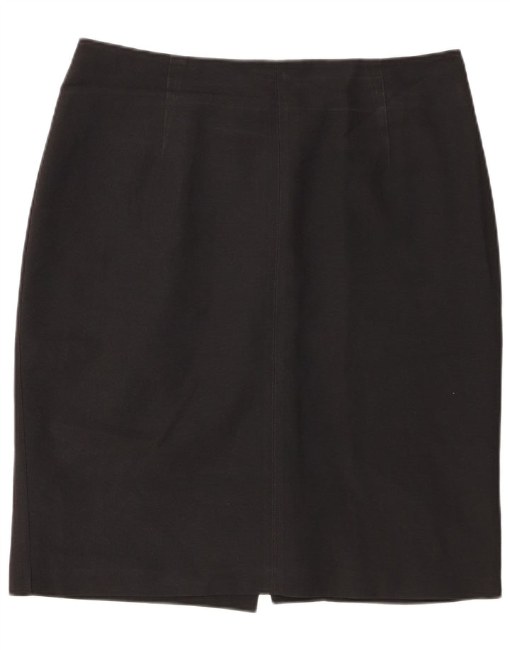 Marks & Spencer Pencil Nederdel til kvinder UK 18 XL W34 Sort Polyester