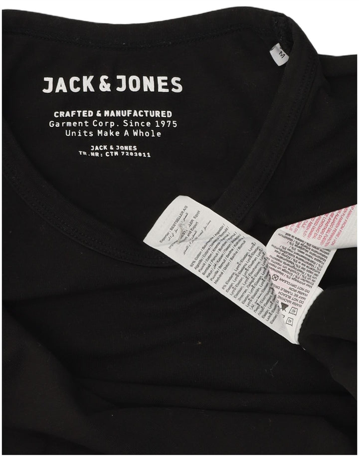 Jack & Jones Herre Top Langærmet Medium Sort Bomuld