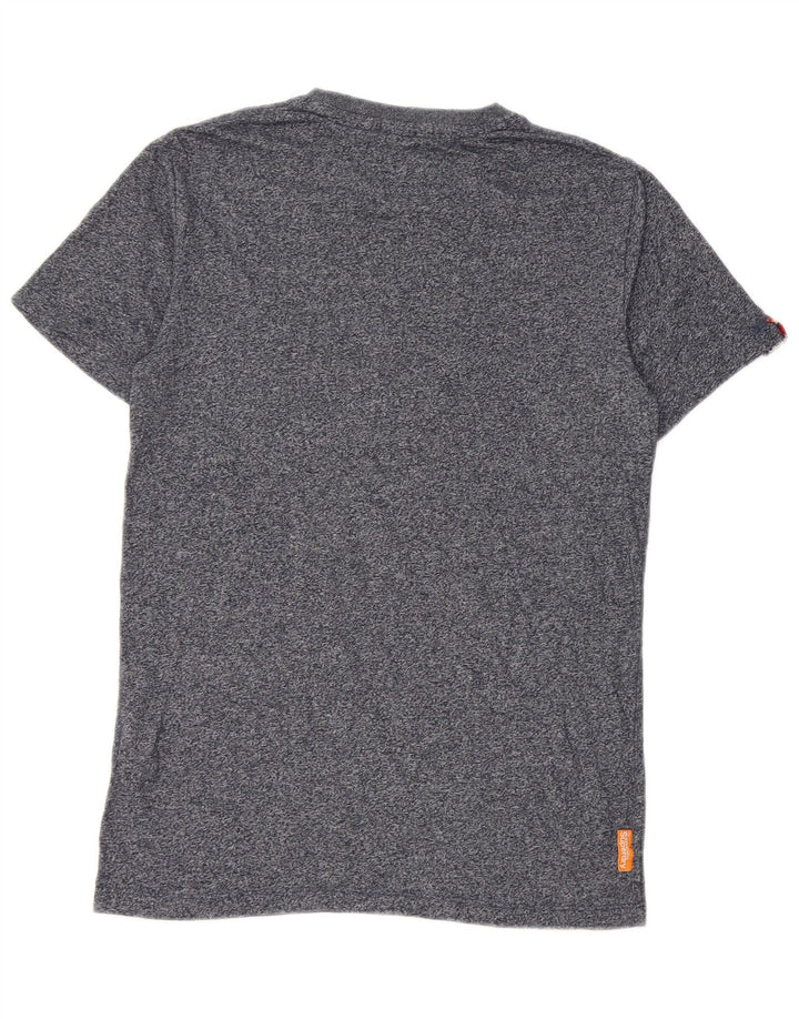 Superdry T-shirt top til mænd, lille marineblå flækket bomuld