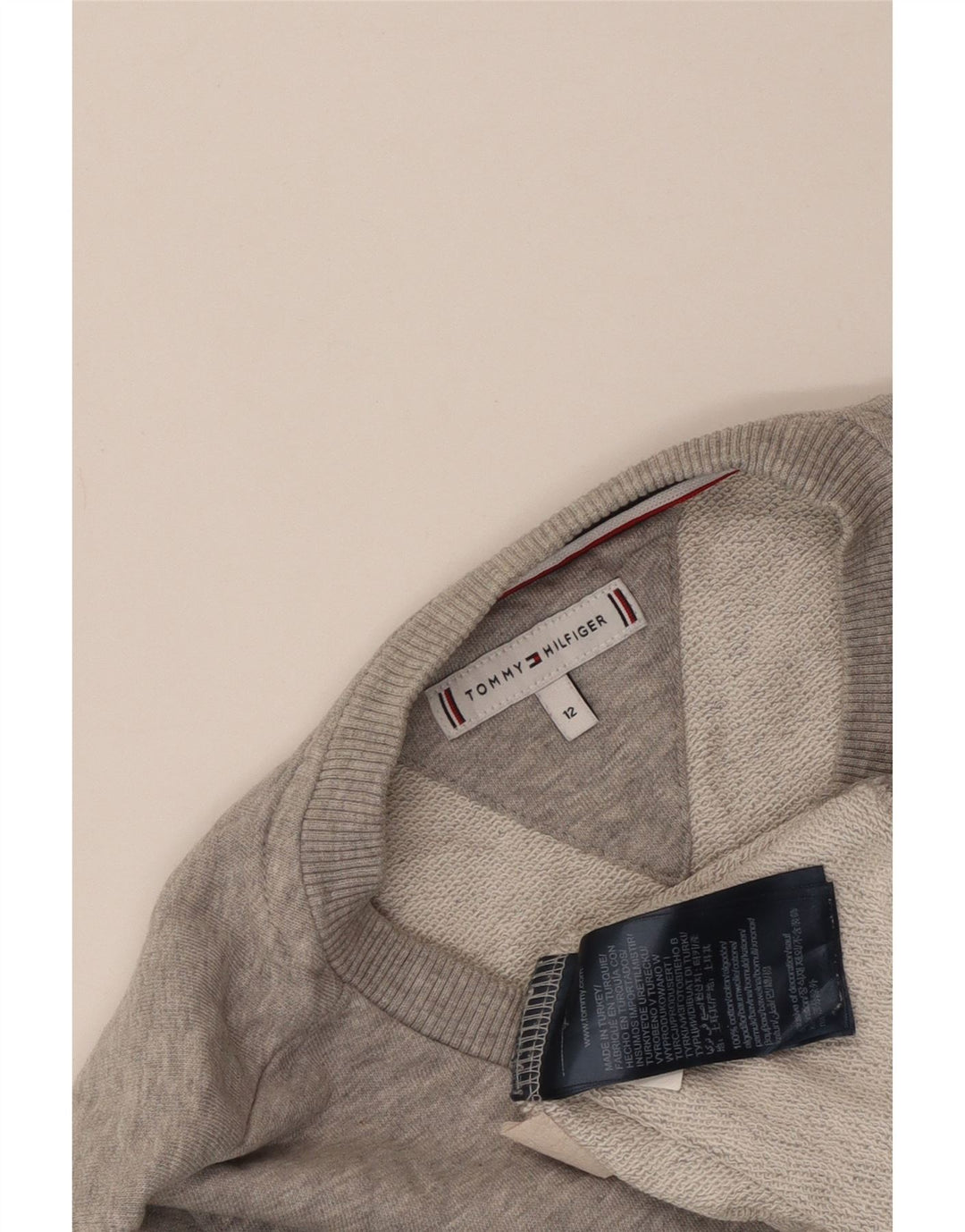 Tommy Hilfiger Drenge Grafisk Sweatshirt Jumper 11-12 år Grå Flecked