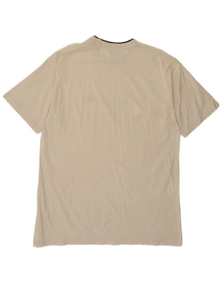 Fila Herre T-Shirt Top XL Beige Bomuld