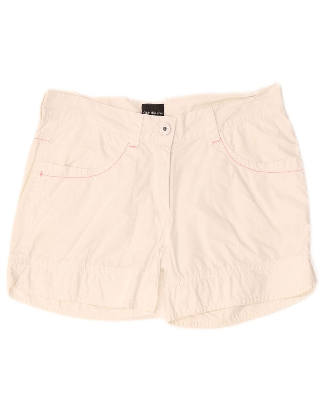 Calvin Klein Dameshorts W28 Medium Hvid Bomuld