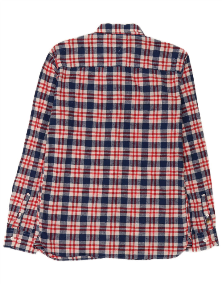 Tommy Hilfiger drengeskjorte 15-16 år blå ternet bomuld