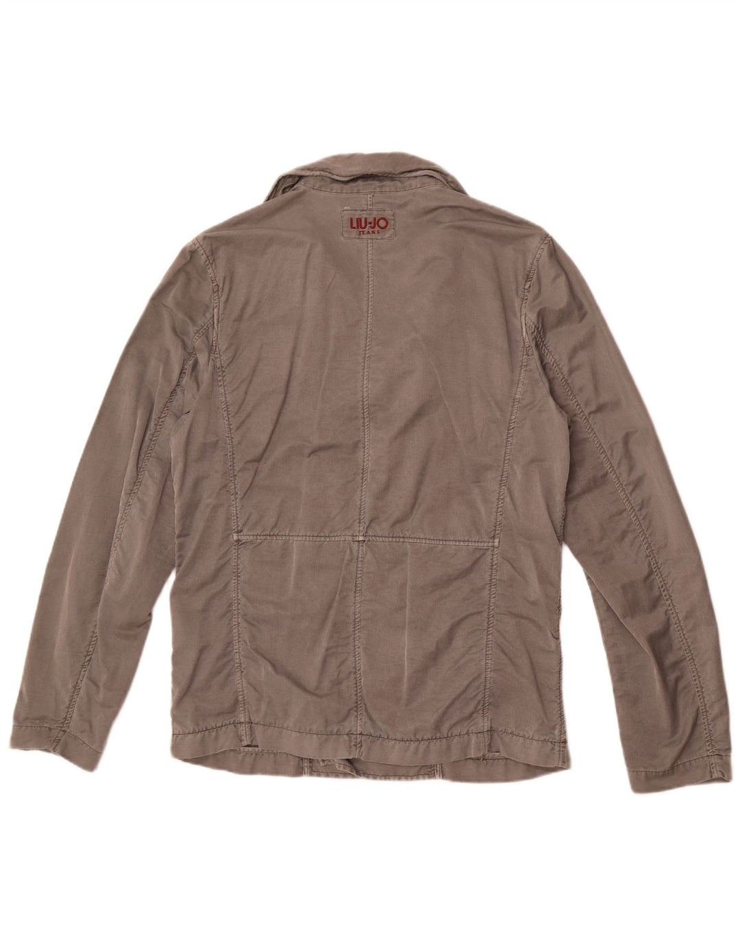 Liu Jo Herre Ærtefrakke UK 40 Stor Grå Bomuld