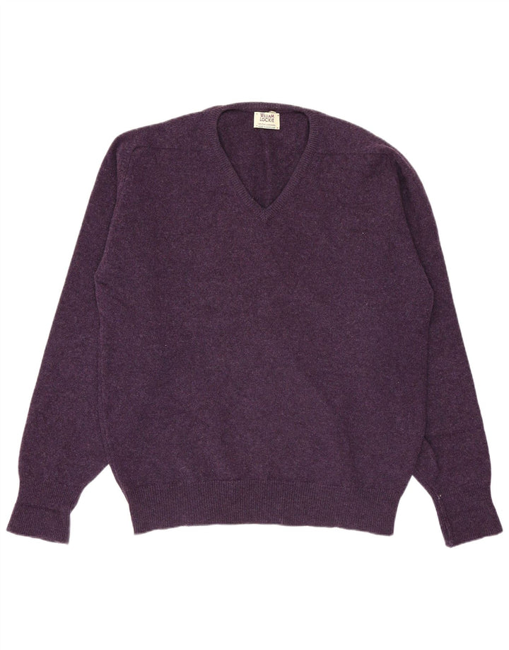 William Lockie Herre V-hals sweater Stor lilla lammeuld