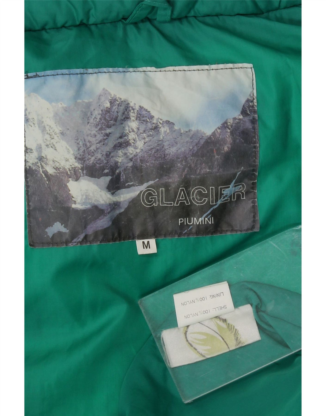 Vintage polstret herrejakke UK 38 Medium Green Nylon