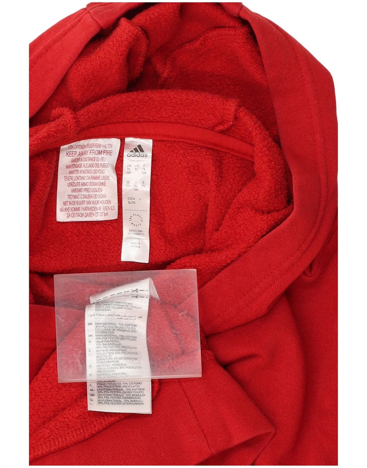 ADIDAS drenge hættetrøje 15-16 år rød bomuld