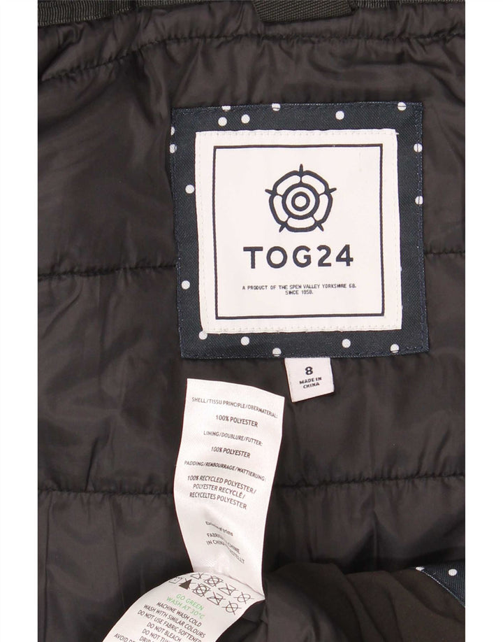 Tog 24 Dame Hætte Oversized Polstret Jakke UK 8 Small Black Colourblock