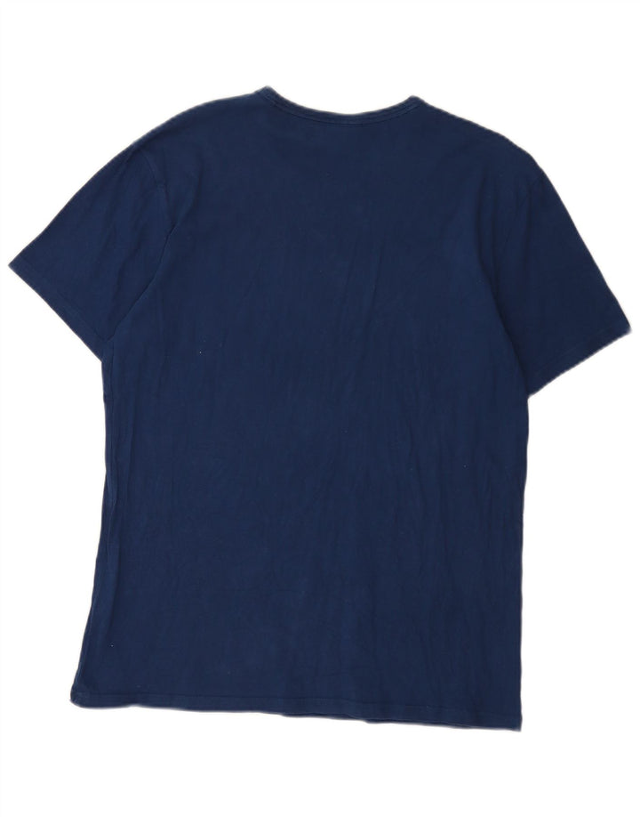 Calvin Klein Herre grafisk T-shirt Top Medium Marineblå Bomuld