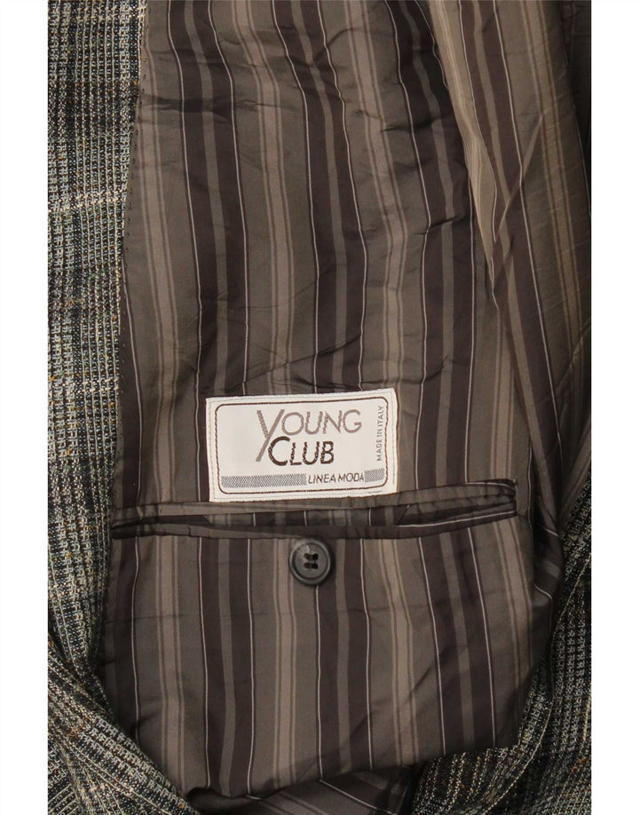 Vintage herre 2-knaps blazerjakke UK 38 Medium Grey Check