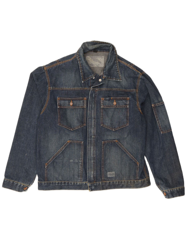 Meltin' Pot Herre denimjakke UK 40 Stor marineblå bomuld