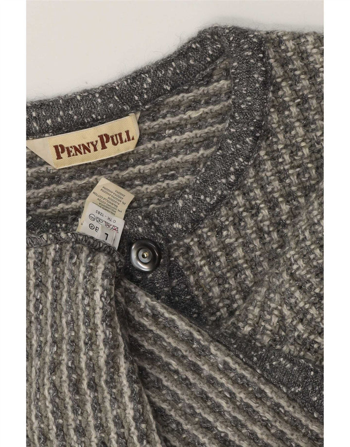 Penny Pull Dame Cardigan Sweater UK 16 Large Grå Akryl