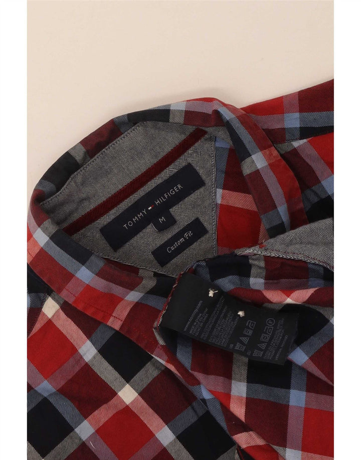 Tommy Hilfiger Herre Custom Fit skjorte Medium Rød Gingham Cotton
