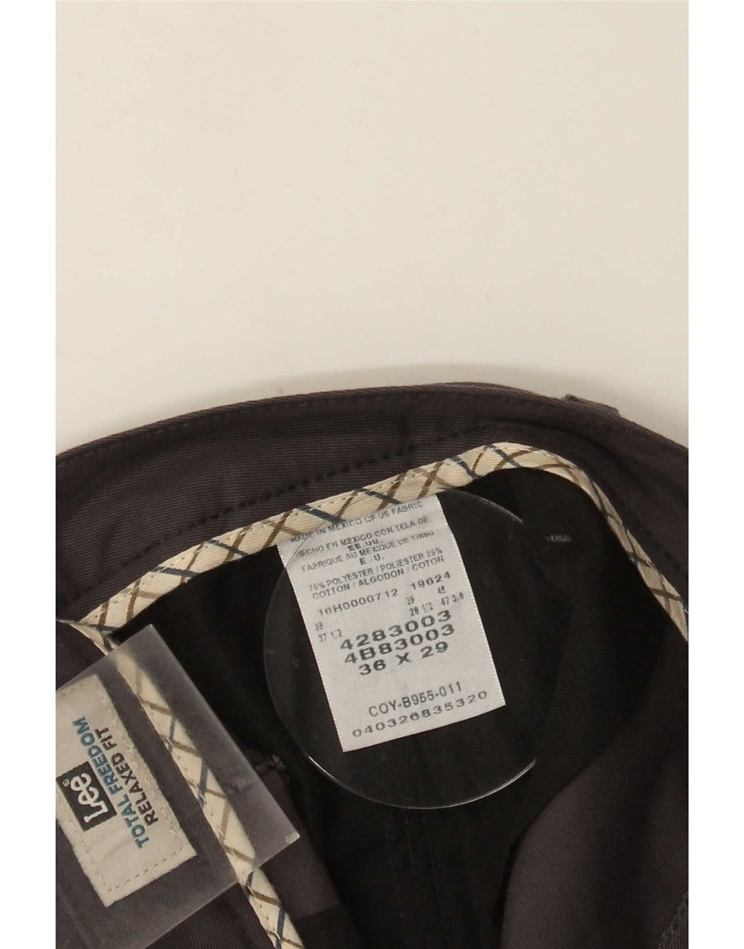 Lee Herre Relaxed Fit Chino Bukser W36 L29 Grå Polyester
