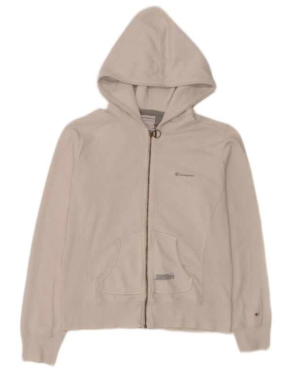 Champion Womens Regular Fit Hættetrøje med lynlås UK 12 Medium White Sports