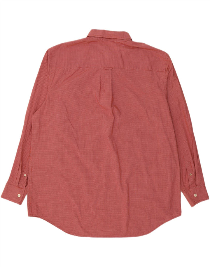 IZOD Mens Tall Shirt 2XL Red Check Cotton Vintage Izod and Second-Hand Izod from Messina Hembry 
