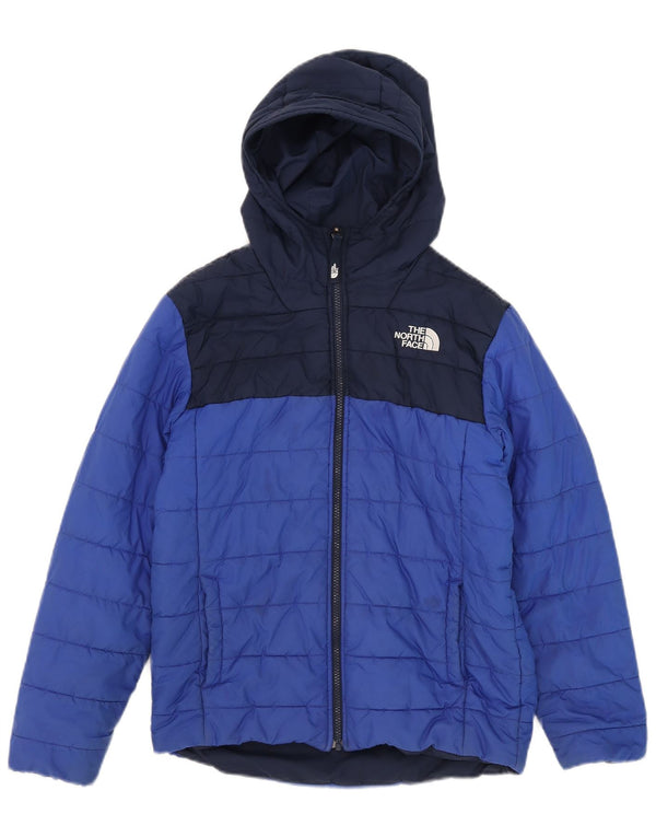 The North Face Boys Polstret hættejakke 11-12 år Stor blå farveblok