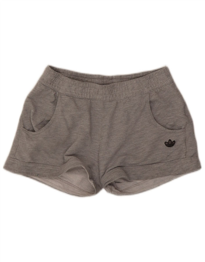Adidas sportsshorts til kvinder UK 12 mellemgrå bomuld