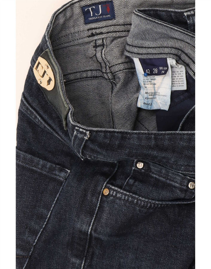 Trussardi Dame Slim Jeans W26 L28 Marineblå Bomuld