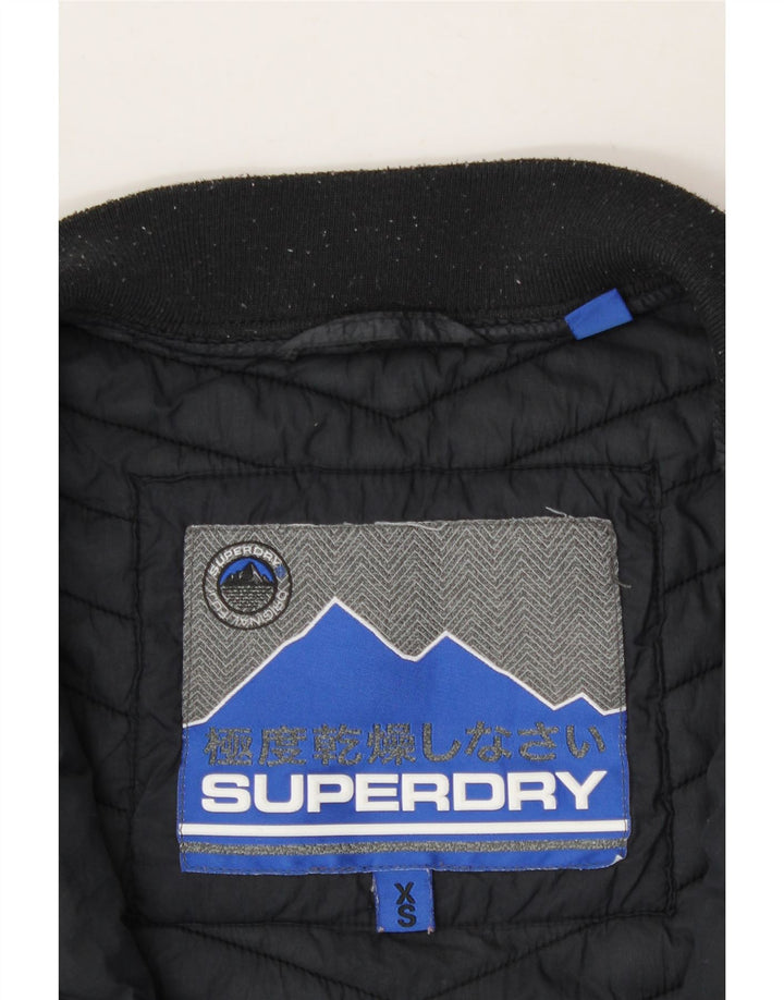 SUPERDRY Mens Padded Jacket UK 34 XS Navy Blue Vintage Superdry and Second-Hand Superdry from Messina Hembry 