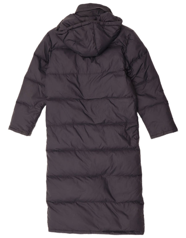 Bomb Boogie Dame Hætte Oversized Polstret Frakke UK 6 XS Navy Blue Nylon