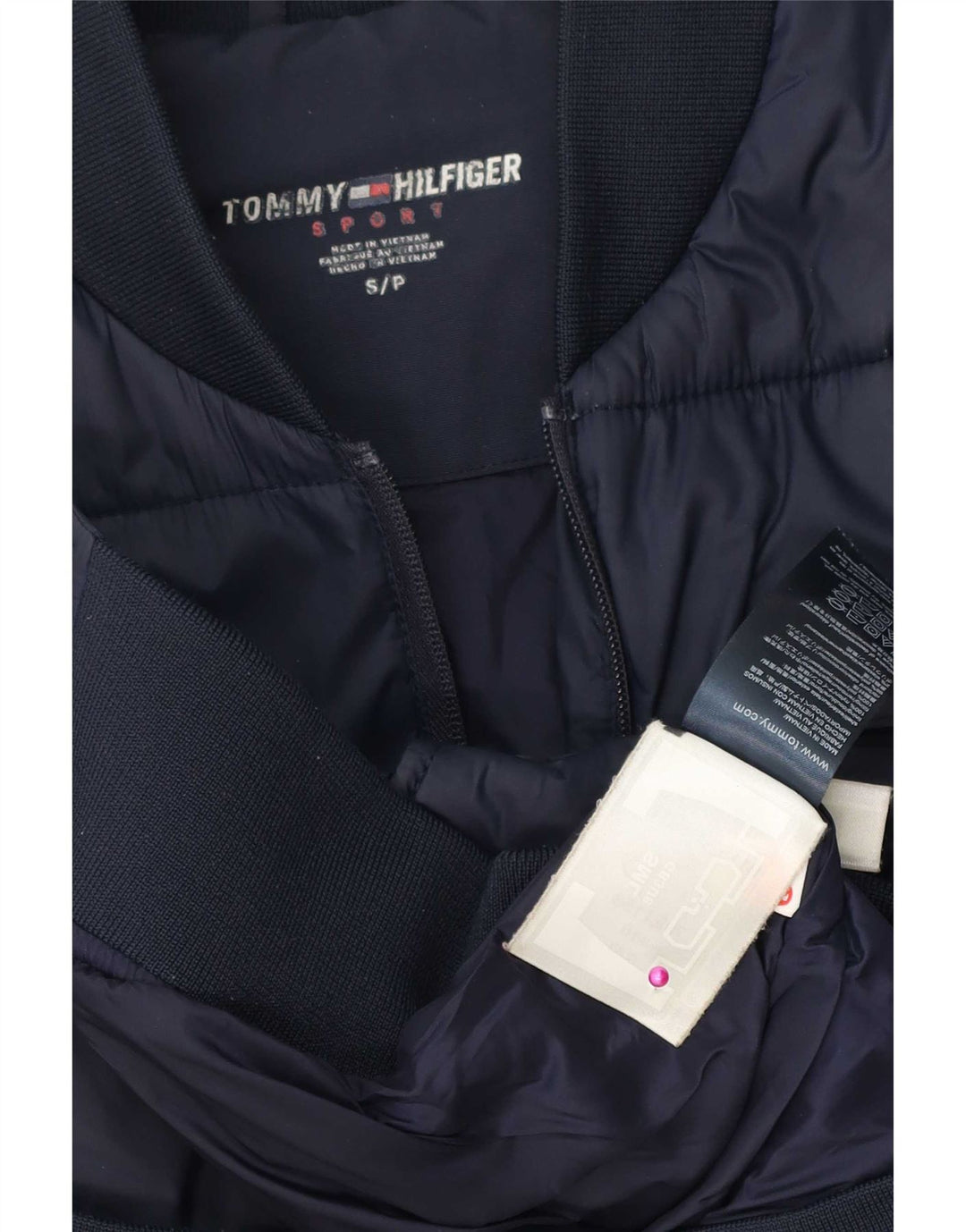 Tommy Hilfiger Herre polstret jakke UK 36 Small Navy Blue Colourblock