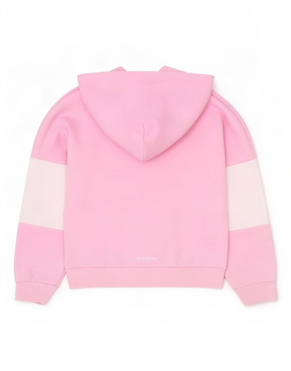 Adidas Grafisk hættetrøje til piger 6-7 år Pink Colourblock Bomuld